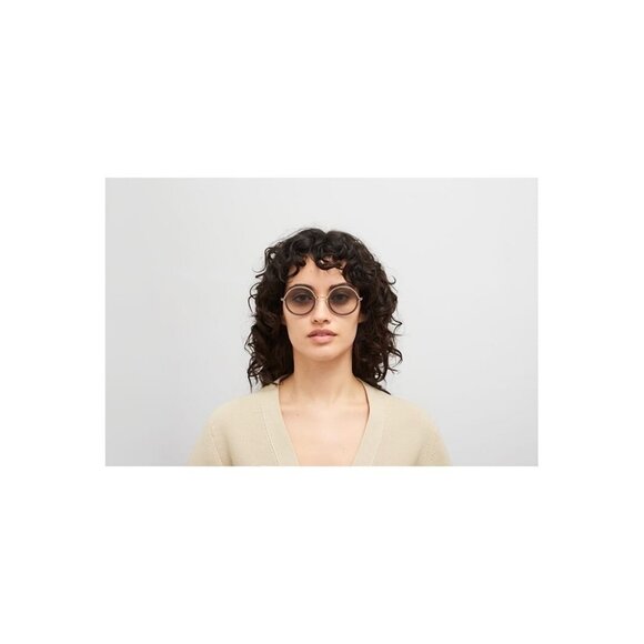 New MYKITA Decades Gold Round Monroe A83 653 Sunglasses Women - Picture 3 of 4